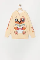 Girls Brown Dog Character Hoodie