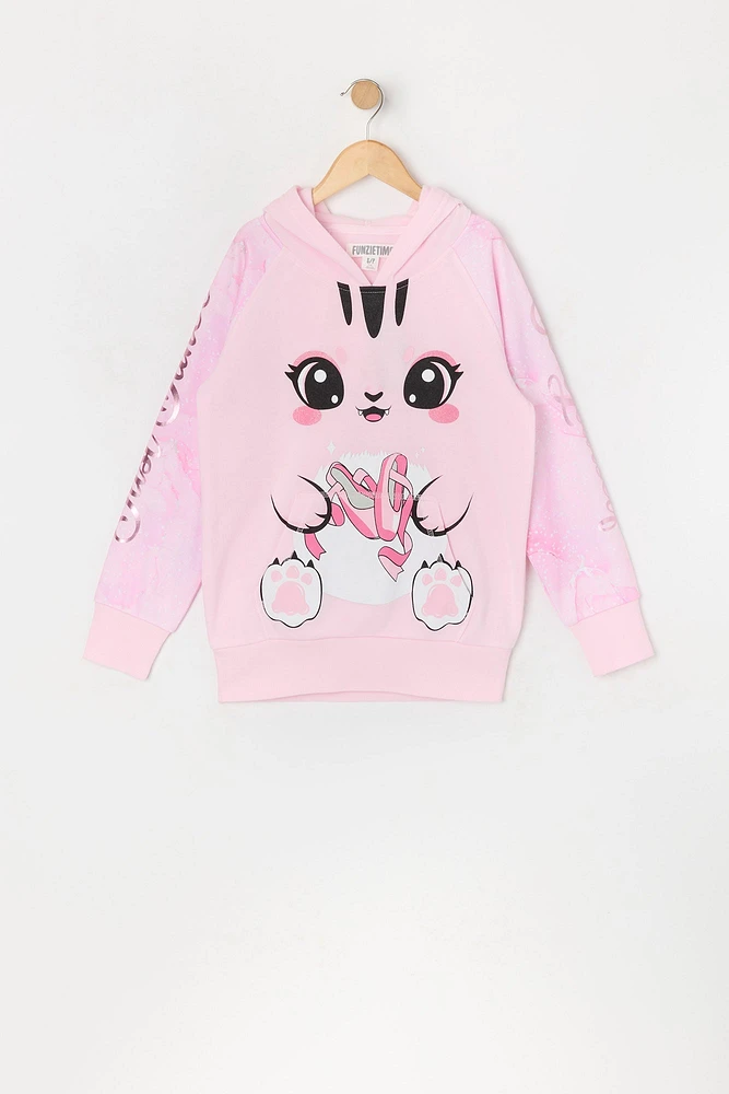 Girls Ballet Kitty Character Hoodie