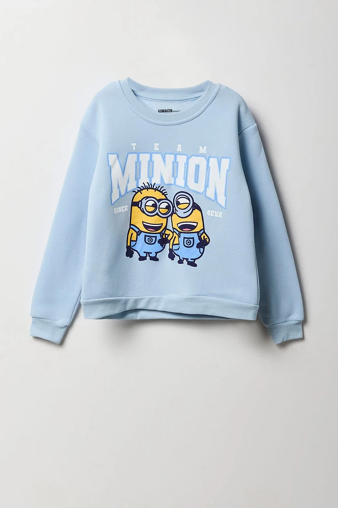 Girls Team Minion Graphic Fleece Sweatshirt