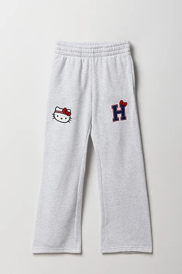 Pantalon d'entraÃ®nement Ã  jambe large en molleton avec imprimÃ© Hello Kitty pour fille