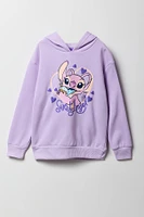 Girls Sweet Angel Graphic Fleece Hoodie