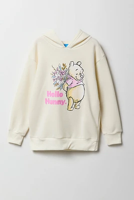 Girls Pooh Bear Graphic Fleece Hoodie