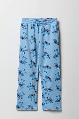 Girls Stitch Print Fleece Sweatpant