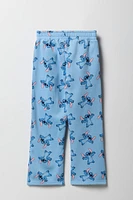 Pantalon d'entraînement en molleton bleu à imprimé Stitch pour fille