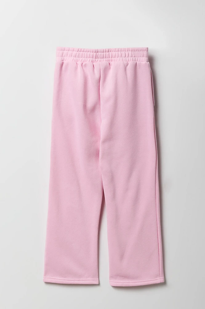 Pantalon d'entraînement en molleton rose à imprimé Snoopy pour fille