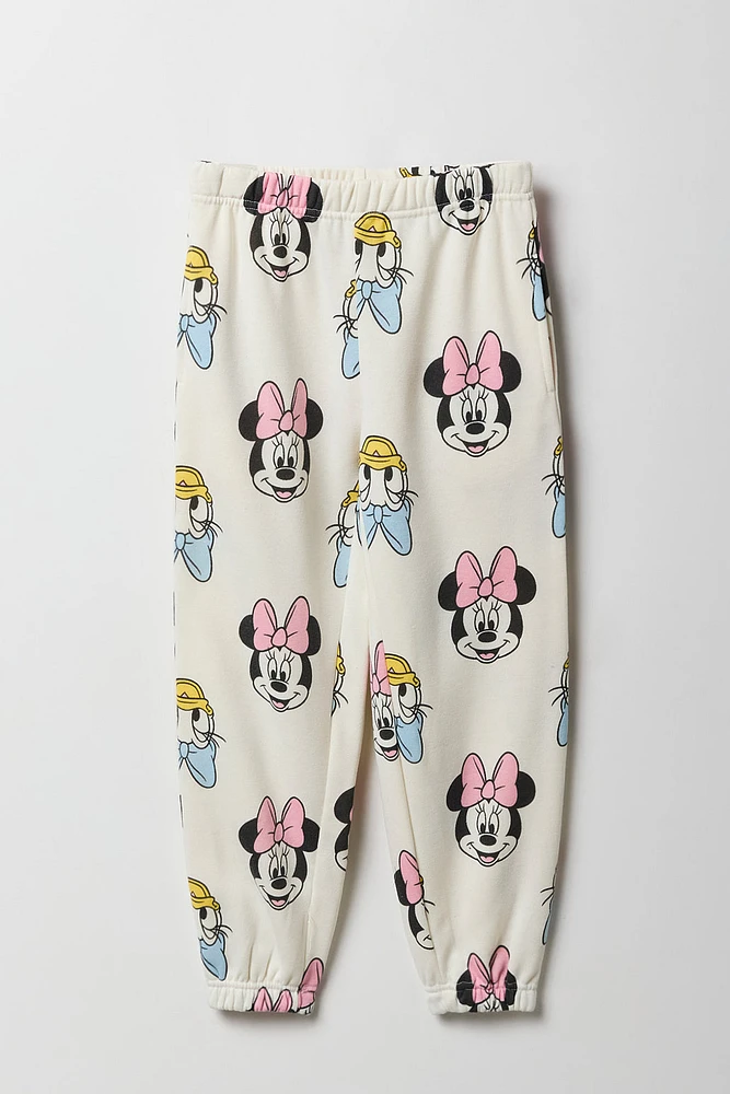 Girls Minnie & Daisy Print Fleece Jogger