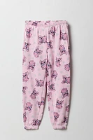 Girls Angel Print Fleece Jogger