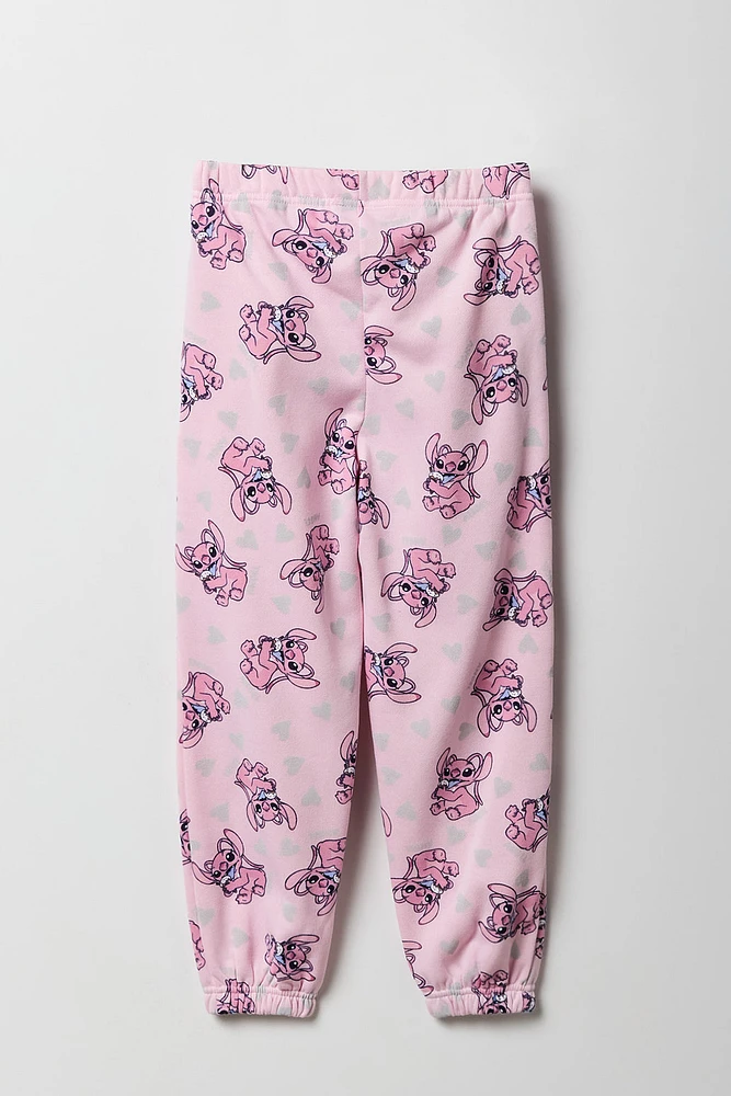 Girls Angel Print Fleece Jogger