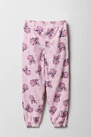 Girls Angel Print Fleece Jogger