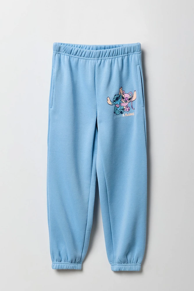 Jogger en molleton à imprimé Stitch & Angel pour fille