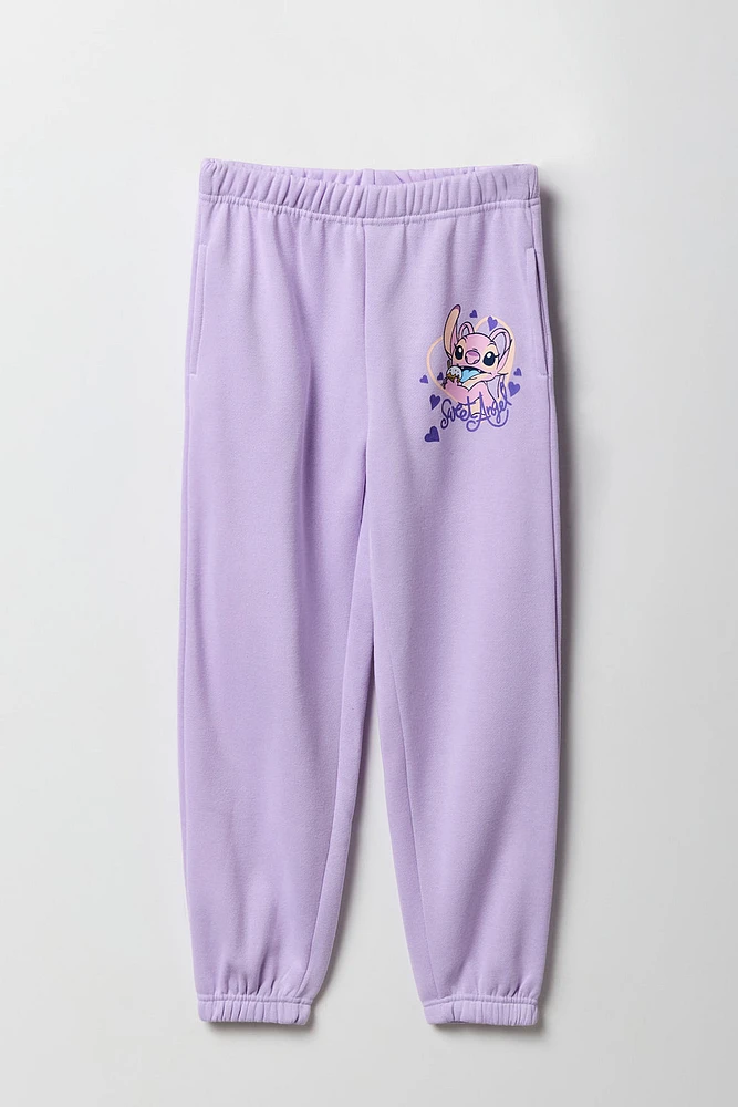 Girls Sweet Angel Graphic Fleece Jogger