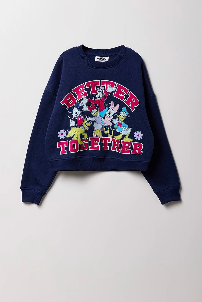 Girls Mickey & Friends Graphic Fleece Sweatshirt