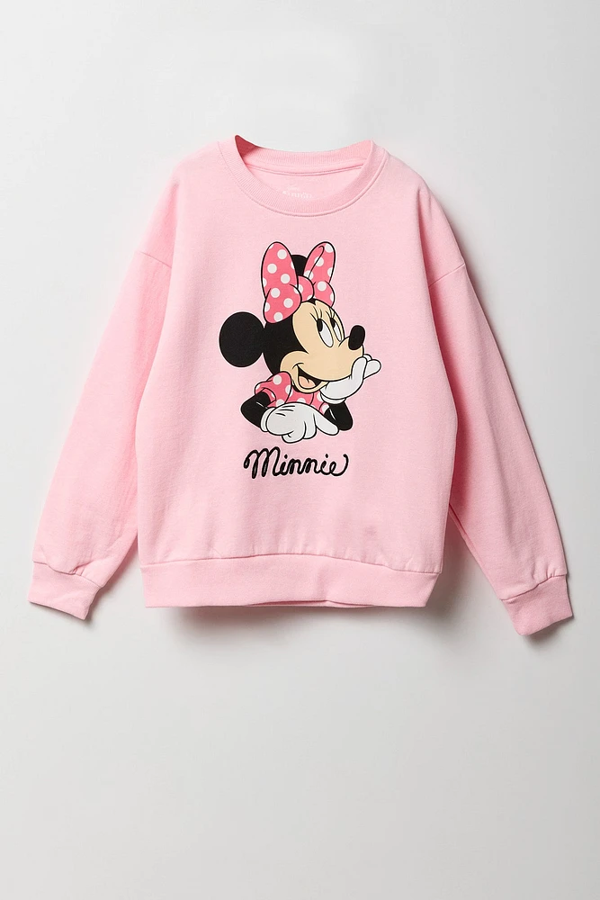 Girls Minnie Mouse Graphic Fleece Sweatshirt