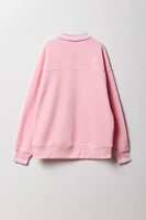 Girls Strawberry Shortcake Graphic Quarter Zip Fleece Sweatshirt