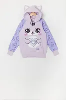 Girls Cat Love Character Hoodie