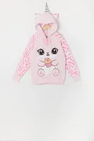 Girls Cupcake Cat Unicorn Character Hoodie