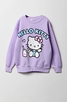 Chandail en molleton à imprimé Hello Kitty Milk pour fille