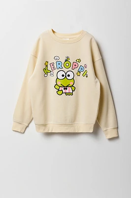 Girls Keroppi Graphic Fleece Sweatshirt