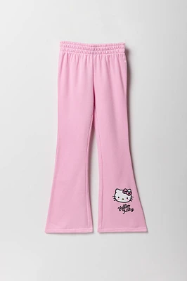 Pantalon  d'entraînement à jambe évasée en molleton avec imprimé Hello Kitty pour fille