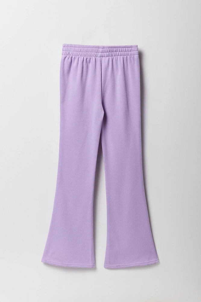 Pantalon  d'entraînement à jambe évasée en molleton avec imprimé Kuromi pour fille