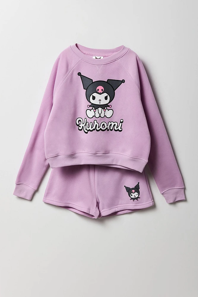 Girls Hello Kitty & Friends Fleece Sweatshirt Short 2 Piece Set