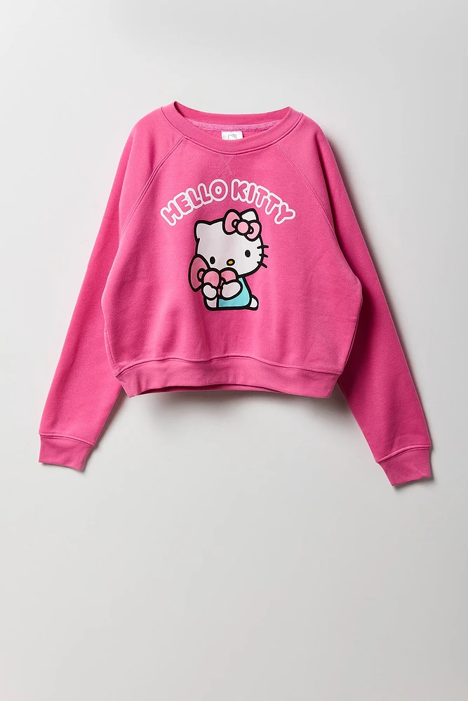 Ensemble deux pièces chandail et short en molleton à imprimé Hello Kitty & Friends pour filles