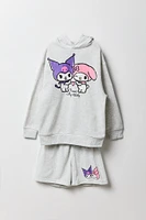 Girls Hello Kitty & Friends Fleece Hoodie Short 2 Piece Set