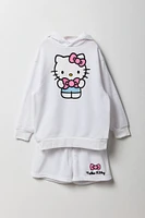 Ensemble avec haut à capuchon en molleton et short imprimé Hello Kitty & Friends pour fille