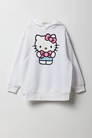 Ensemble avec haut à capuchon en molleton et short imprimé Hello Kitty & Friends pour fille