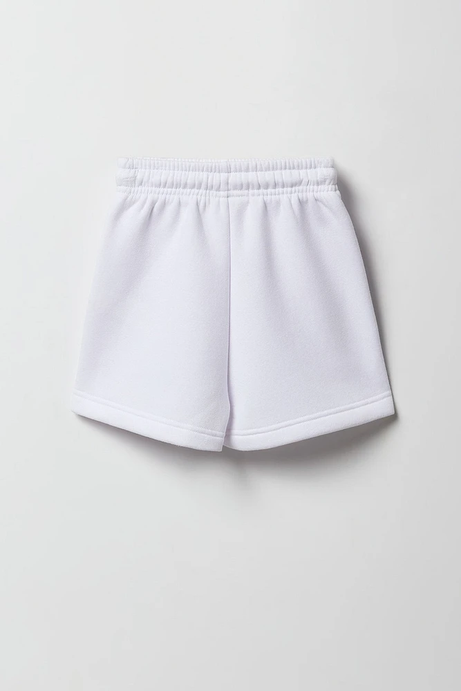 Short en molleton imprimé pour fille
