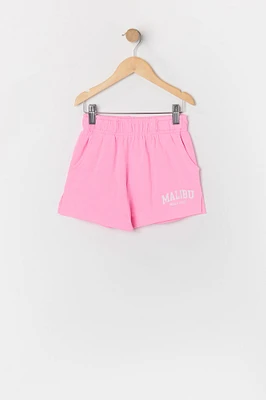 Girls Malibu Graphic Fleece Short