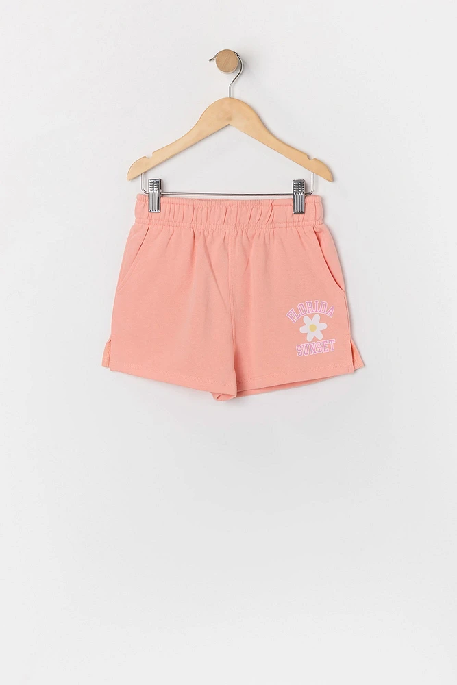 Girls Florida Graphic Fleece Short