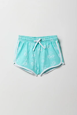 Short Active imprimé avec ourlet arrondi pour fille