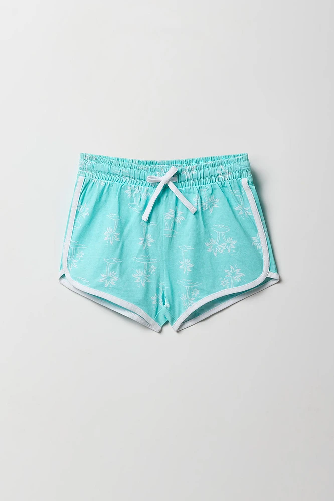 Short Active imprimé avec ourlet arrondi pour fille