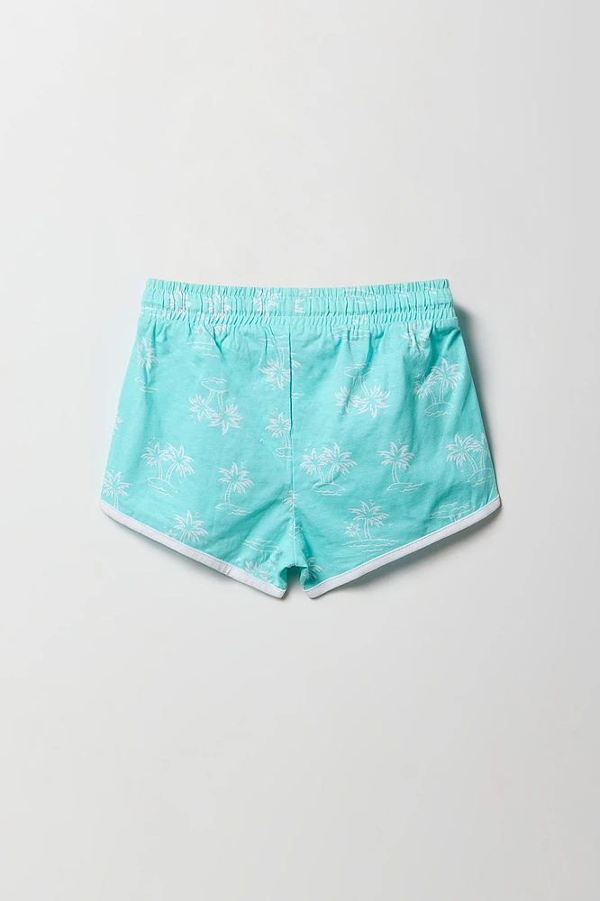 Short Active imprimé avec ourlet arrondi pour fille