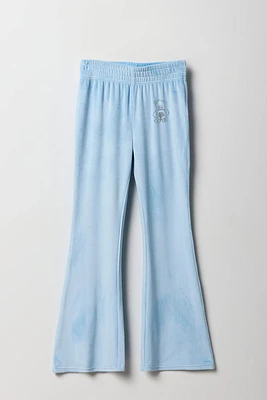 Girls Velour Quarter Flare Pant