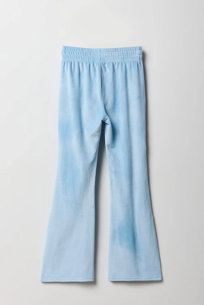 Pantalon Ã  jambe Ã©vasÃ©e en velours pour fille