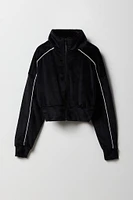 Jacket en velours à glissière pour filles