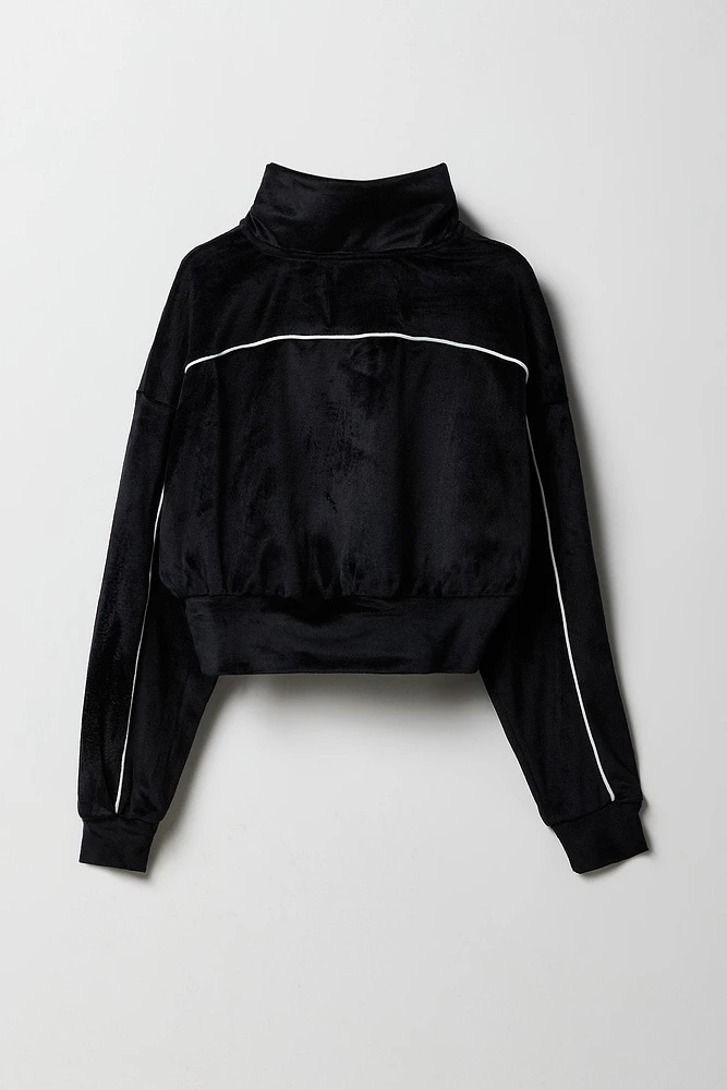 Jacket en velours à glissière pour filles