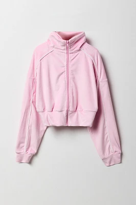 Jacket en velours à glissière pour filles