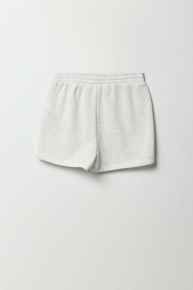 Ensemble deux pièces chandail et short en molleton pour filles