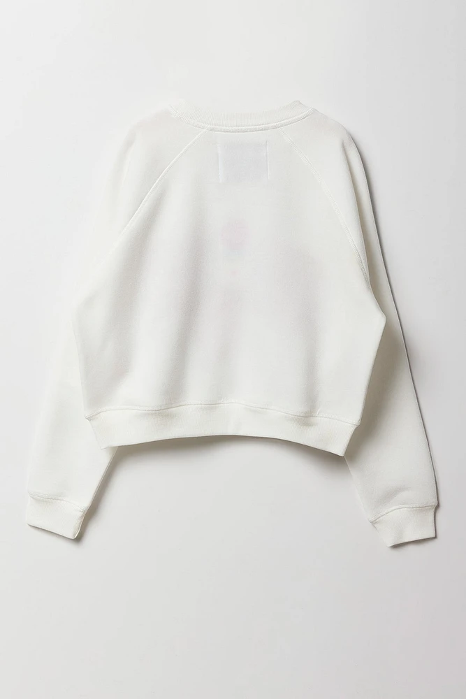 Ensemble deux pièces chandail et short en molleton pour filles