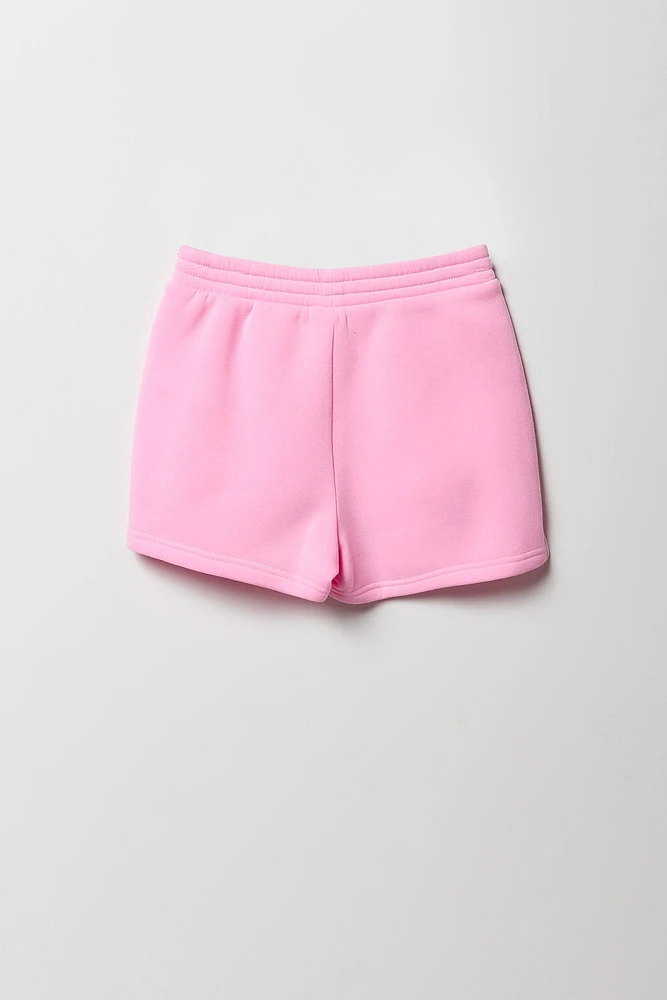 Ensemble deux pièces chandail et short en molleton pour filles