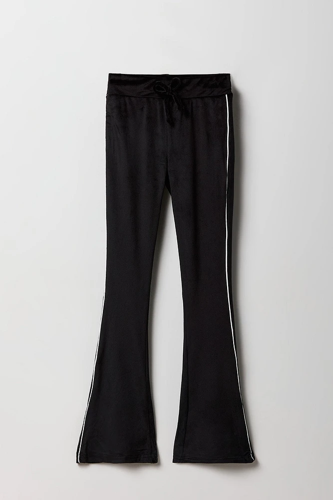 Girls Velour Flare Pant