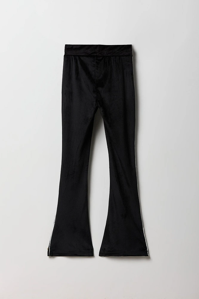 Girls Velour Flare Pant