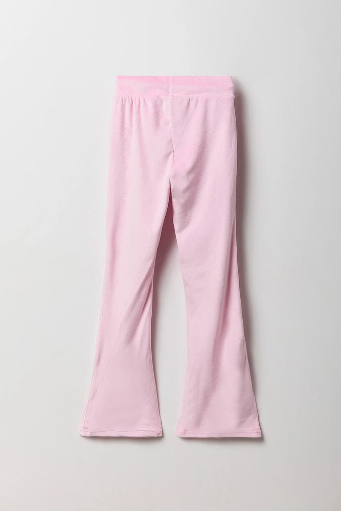 Pantalon Ã©vasÃ© en velours pour filles