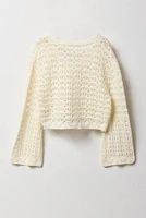 Cardigan en tricot ouvert boutonné pour filles