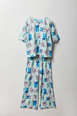 Ensemble avec t-shirt à imprimé Stitch & Angel et pantalon pour fille