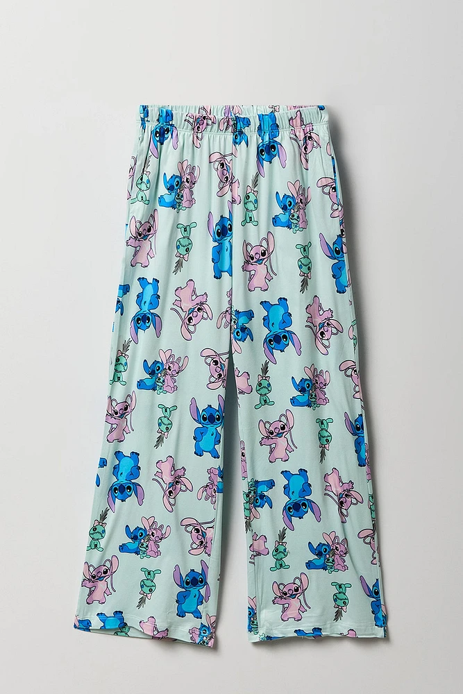 Ensemble avec t-shirt à imprimé Stitch & Angel et pantalon pour fille