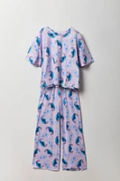 Ensemble avec t-shirt à imprimé Stitch et pantalon pour fille